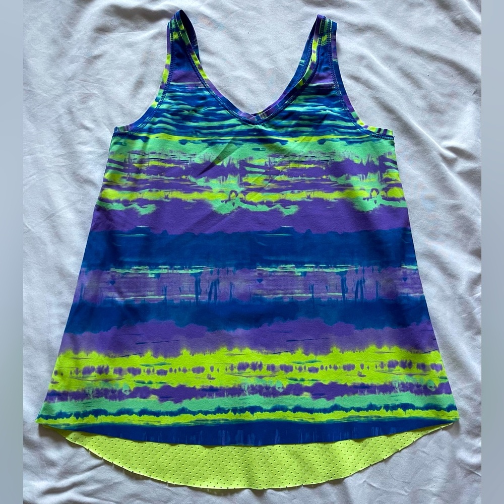 Iviva Girls Lululemon Tie Dye Tank Top Mesh Back Size 6